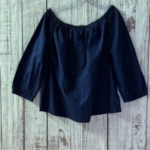NWT Women Gap Navy Blue Off-Shoulder Women's Top